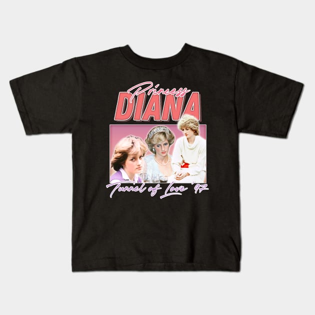 Princess Diana ∆ Graphic Design 90s Style Hipster Statement Kids T-Shirt by DankFutura